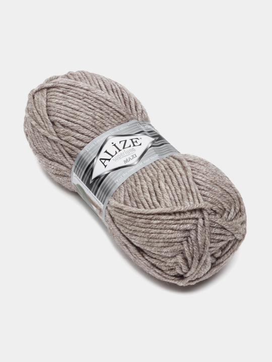 Нить для вязания Alize Superlana Maxi , 25% шерсть, 75% акрил 100 г, 100 м