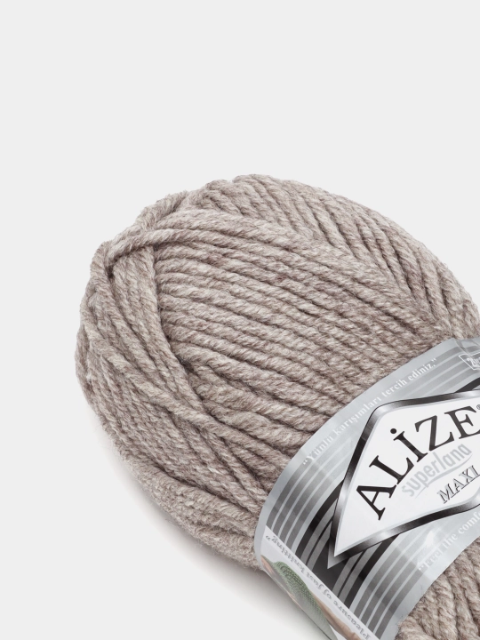 Нить для вязания Alize Superlana Maxi , 25% шерсть, 75% акрил 100 г, 100 м