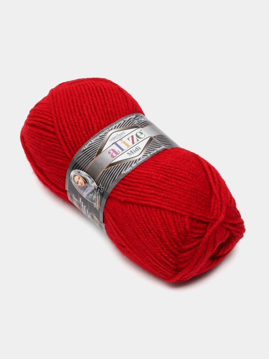 Нить для вязания Alize Superlana Midi, 25% шерсть, 75% акрил, 100 г, 170 м