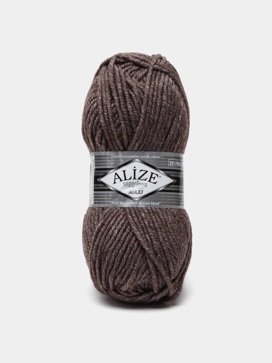 Нить для вязания Alize Superlana Maxi , 25% шерсть, 75% акрил 100 г, 100 м