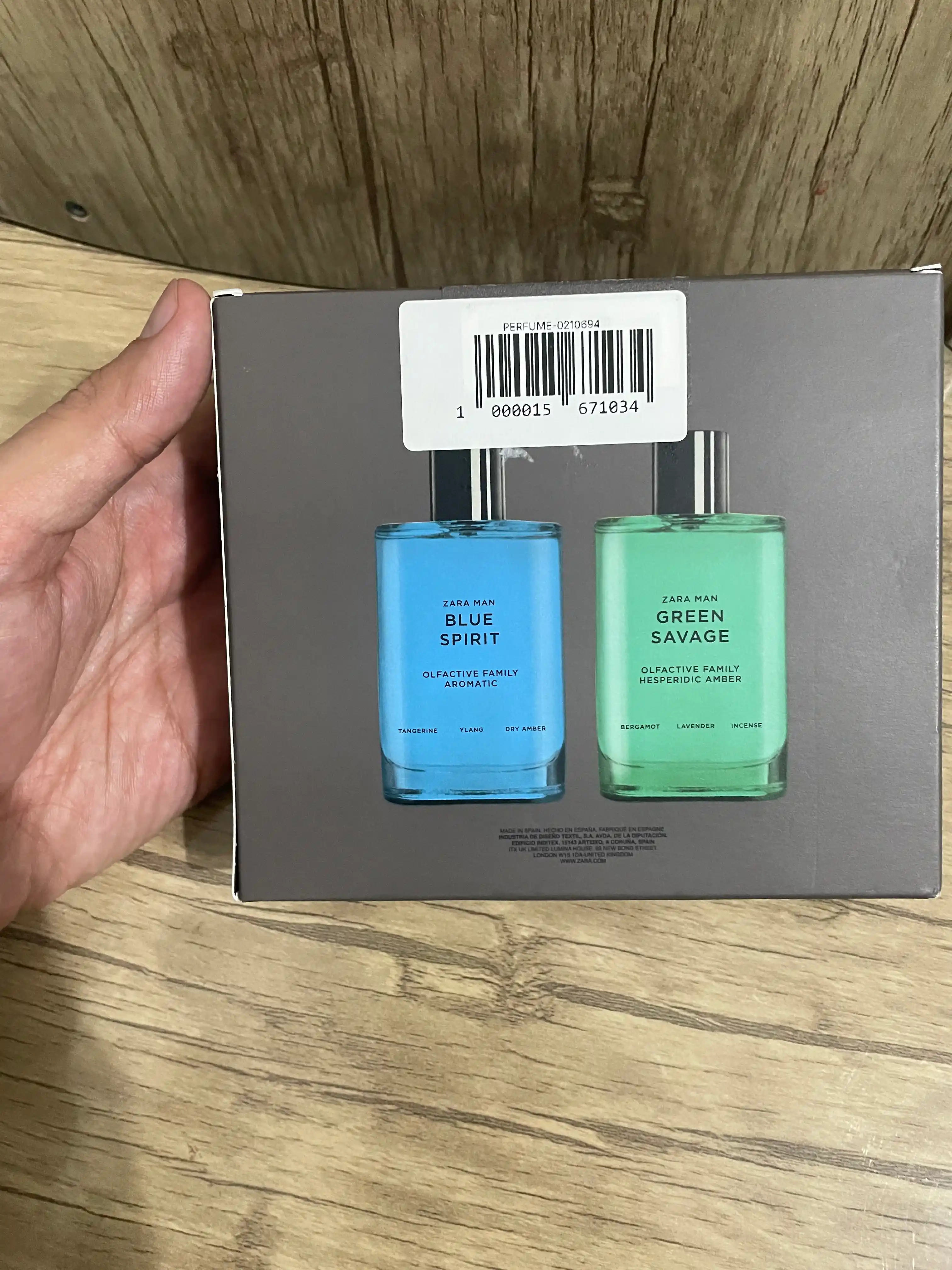 Туалетная вода для мужчин ZARA Green Savage 100 мл + Blue Spirit, 100 мл