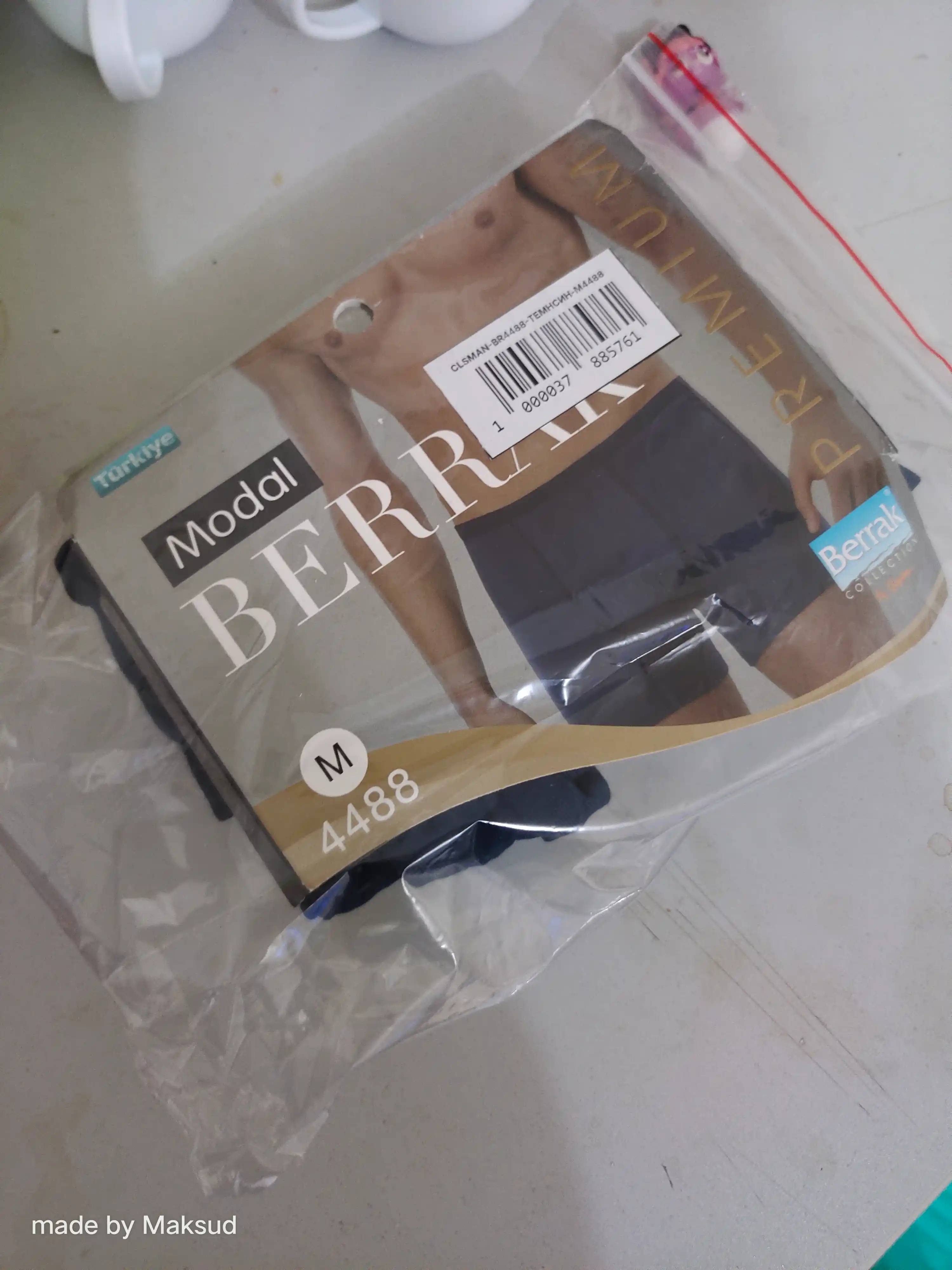 Erkaklar uchun boxer trusik Berrak 4488 – yumshoq va choʻziluvchan, paxta modal, S–5XL