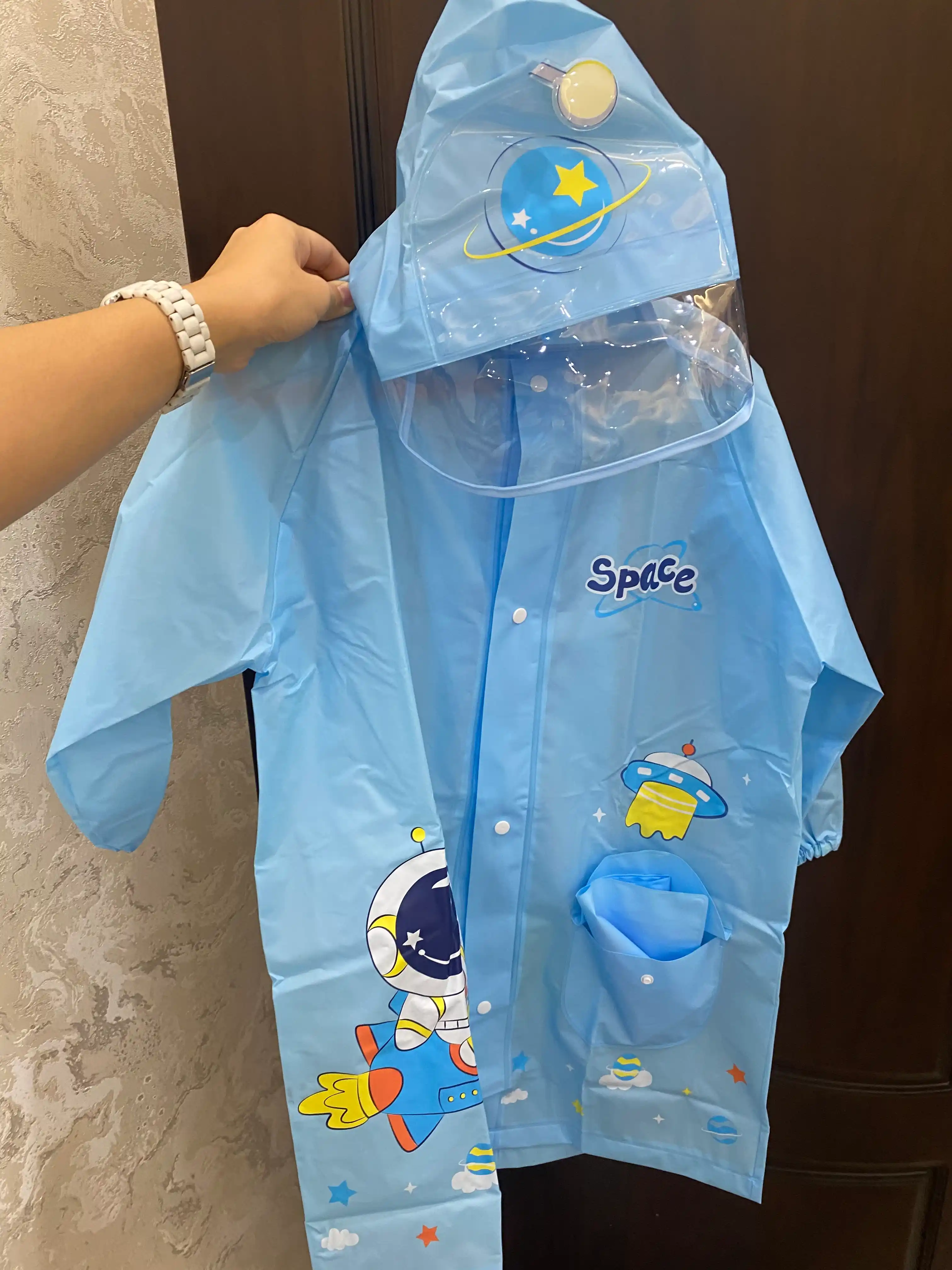 Плащ дождевик детский с капюшоном, 1-7 лет