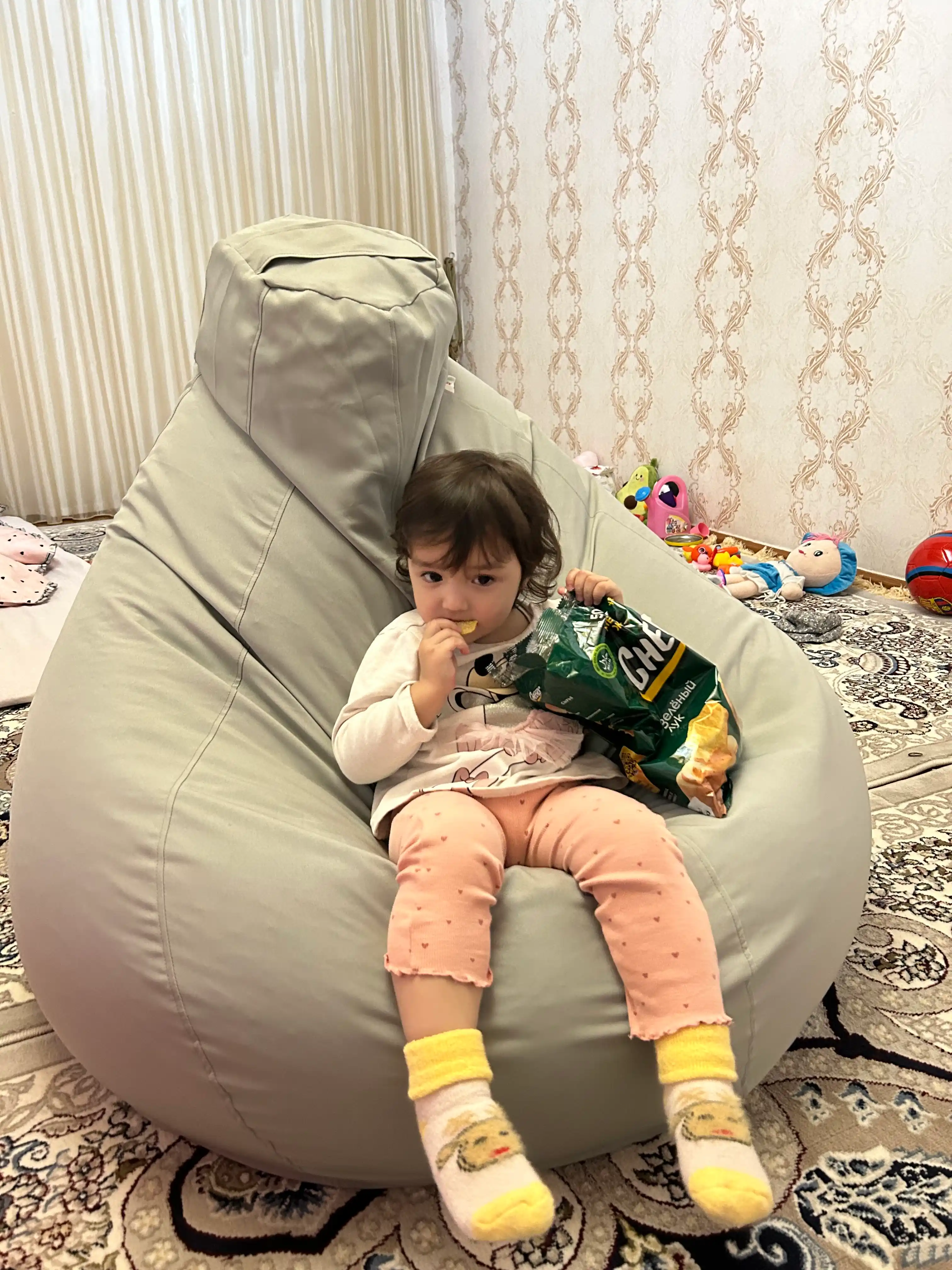 Katta o'lchamli kreslo qopchasi binbeg, XXXXL, gabardin materialidan tayyorlangan