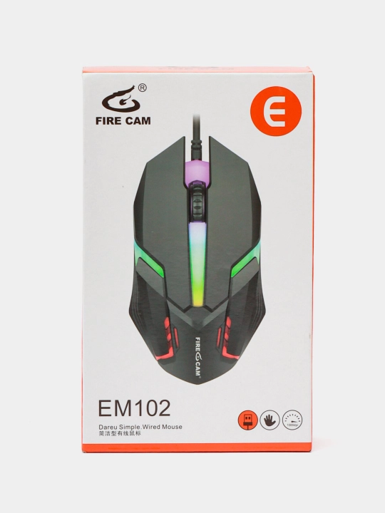 Игровая мышка Fire Cam EM 102, c RGB подсветкой