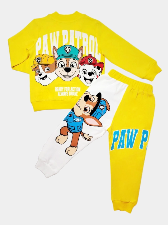 Ikki qismli kostyum PAW Patrol ko'ylagi fermuarli + shimlar