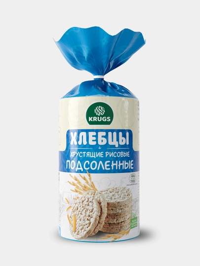 Хлебцы рисовые подсоленные KRUGS — КРУГЕРС-СОЛЕНЫЕ