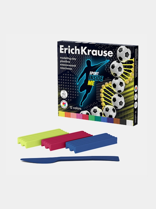 Klassik plastilin ErichKrause Sport DNA 12 rangli stekli, 180 g 61777