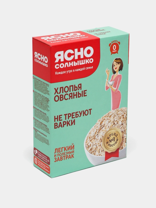 Хлопья овсяные Ясно солнышко, 400 г