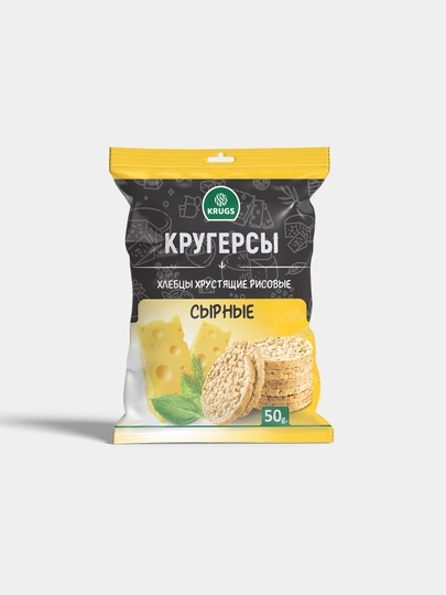 Хлебцы рисовые со вкусом сыра KRUGS — КРУГЕРС-СЫРНЫЕ