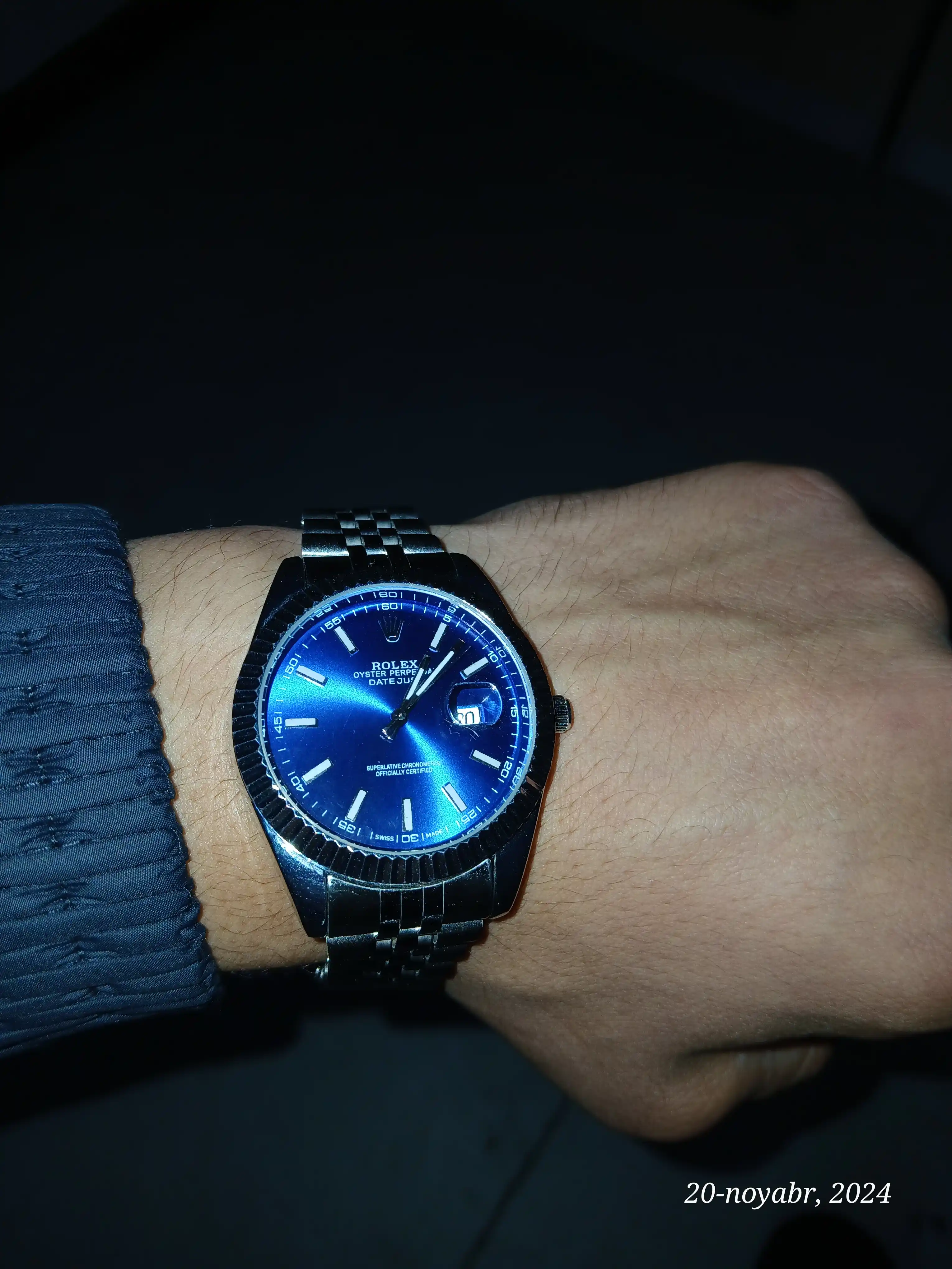Erkaklar qo'l soati Datejust, kvarts mexanizmli, sovg'a qutisida