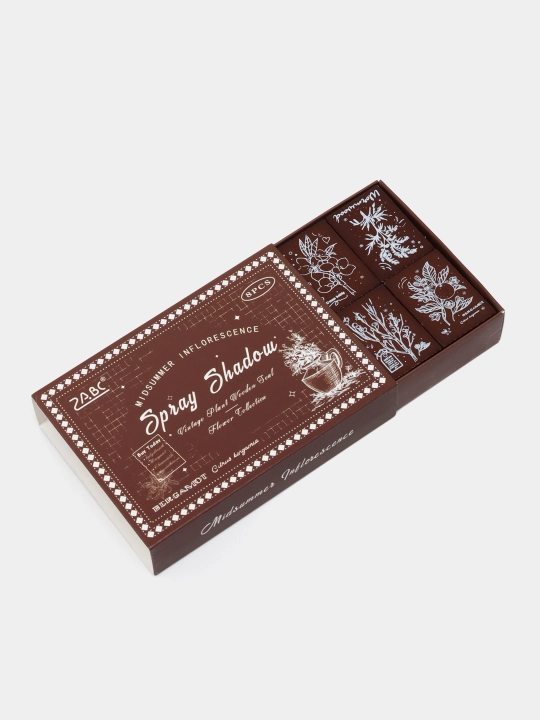 Gul naqshli markalar, shtamp yog'ochli 6 dona