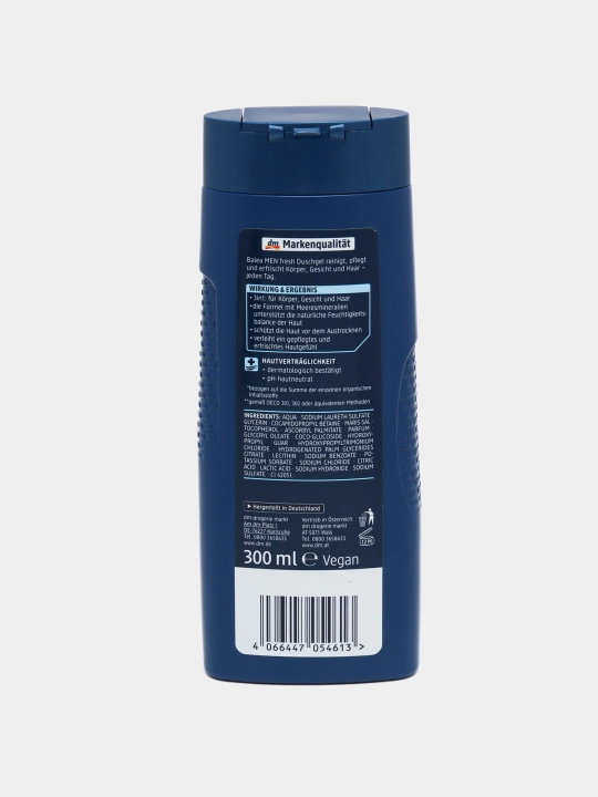 Гель для душа мужской BALEA MEN Fresh, 300 мл, Германия