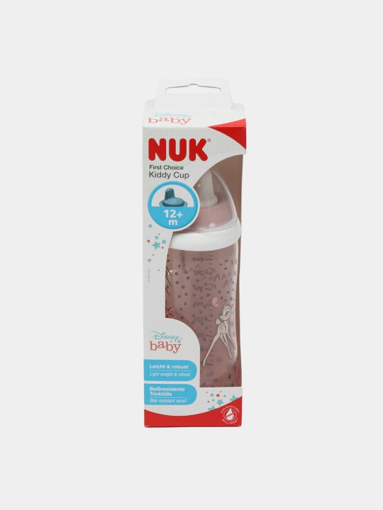 Suv idish Nuk Kiddy Bambi, ichish joyi plastmass, 12 oylikdan, 300 ml - 