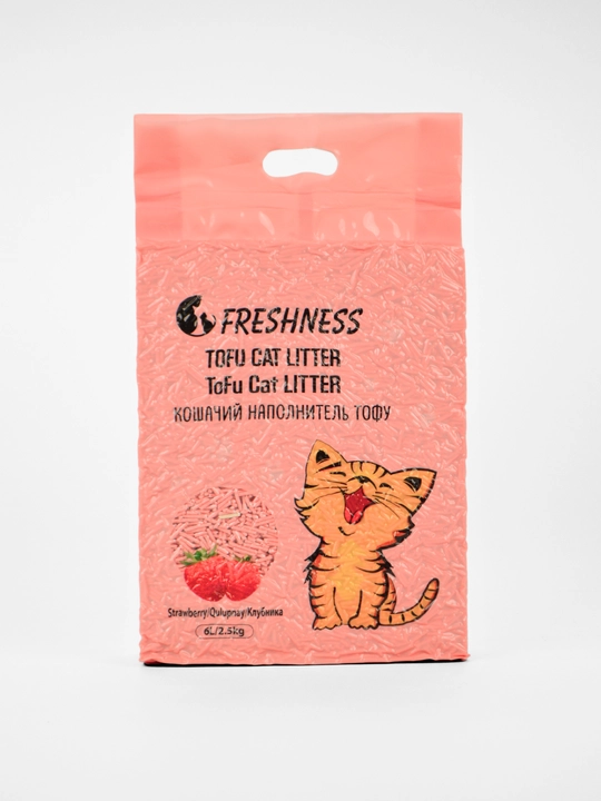 Freshness Tofu Pet Litter – наполнитель для кошек, кроликов и грызунов (Клубника/Лаванда)