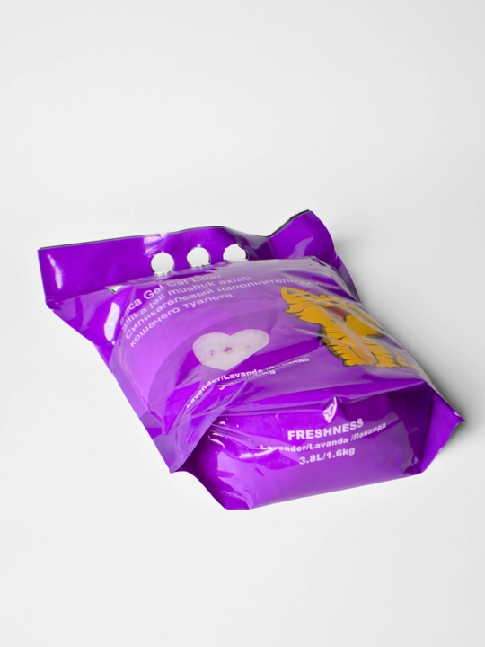 Силикагелевый наполнитель, для кошек, "Freshness", с ароматами лаванды и клубники