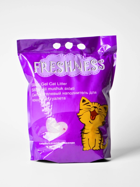 Силикагелевый наполнитель, для кошек, "Freshness", с ароматами лаванды и клубники
