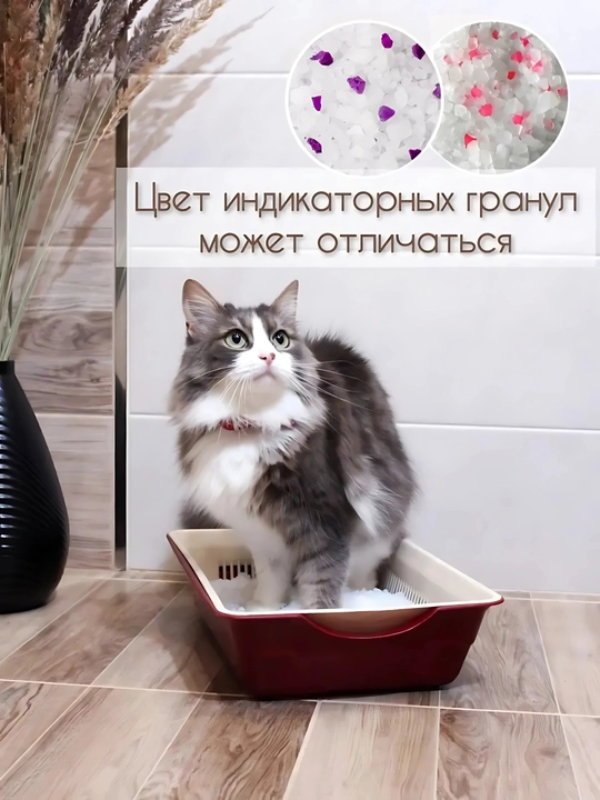 Силикагелевый наполнитель, для кошек, "Freshness", с ароматами лаванды и клубники