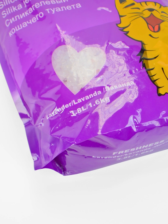Силикагелевый наполнитель, для кошек, "Freshness", с ароматами лаванды и клубники