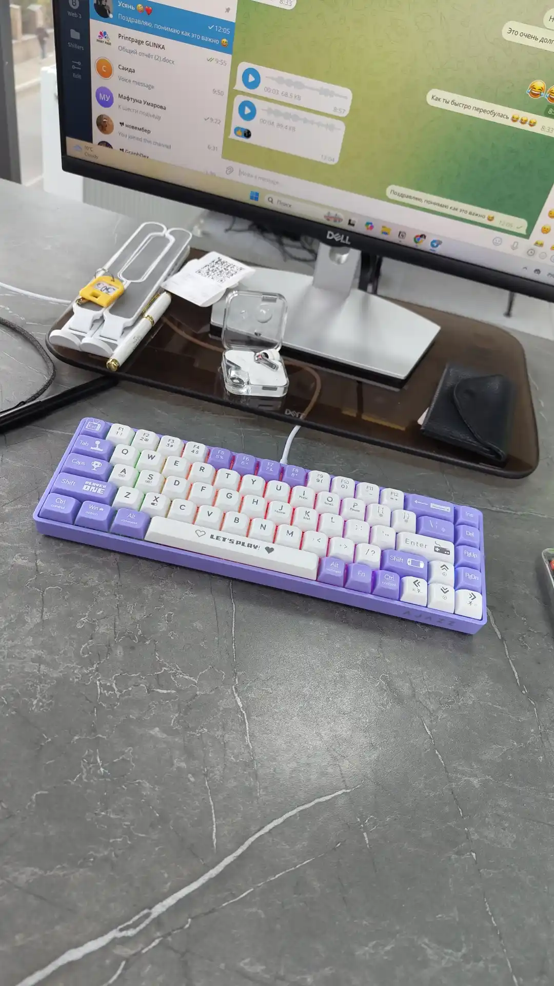 Mexanik Klaviatura AJAZZ AK680, Simli USB Type-C, Mini 68 Tugmali, Hot-Swap, RGB, Oyin