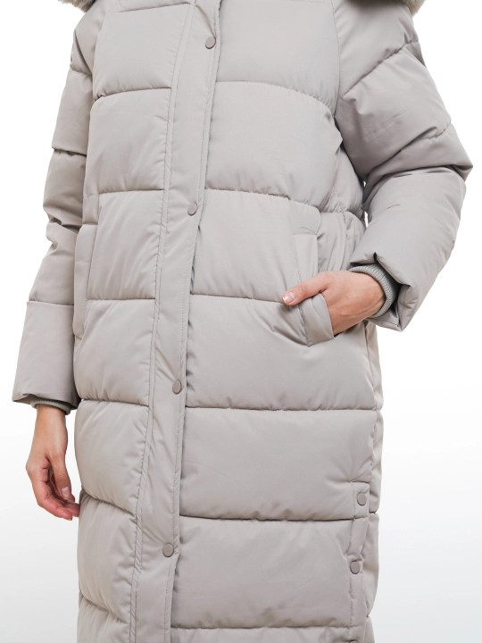 Ayollar uzun kurtkasi, qishki, issiq, kapyushonli, 4XL gacha