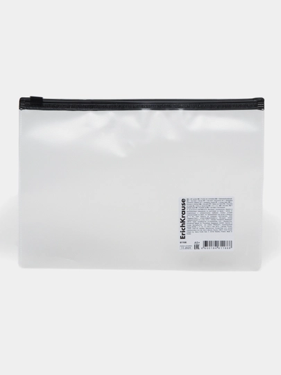 Zip-пакет пластиковый ErichKrause Fizzy Clear, c цветной молнией, A5+ 61166