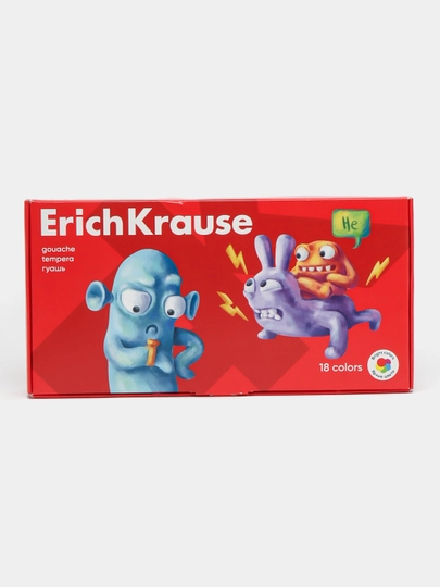 Гуашь ErichKrause Jolly Friends, 18 цветов, по 20 мл 61416 — ERKR-P146163-ПРОЗР