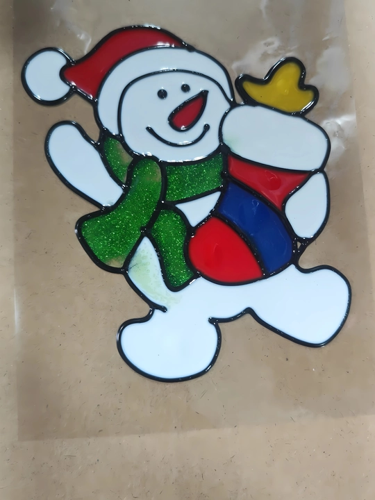 Наклейка на окно на новый год