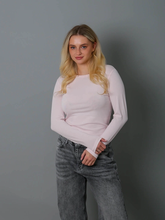 Лонгслив Slim Fit, мягкий стрейчевый трикотаж
