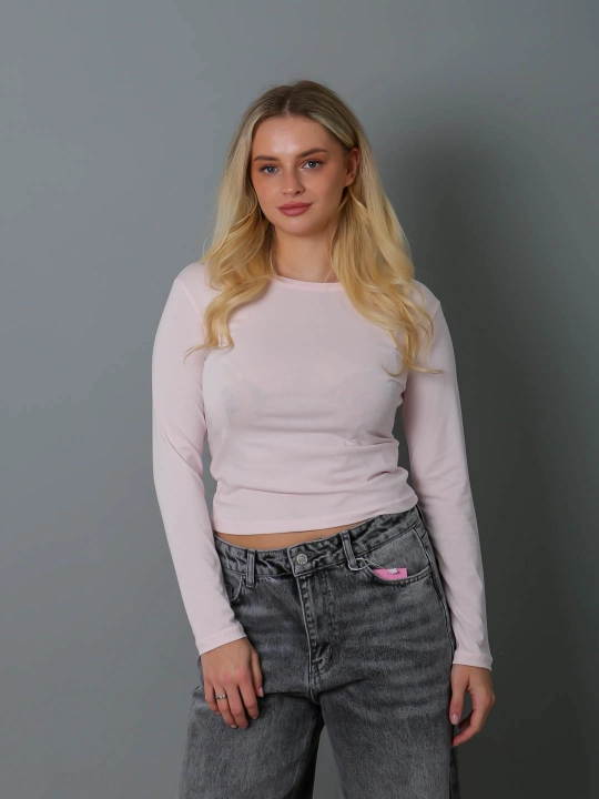 Лонгслив Slim Fit, мягкий стрейчевый трикотаж