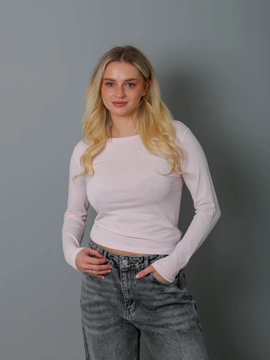 Лонгслив Slim Fit, мягкий стрейчевый трикотаж