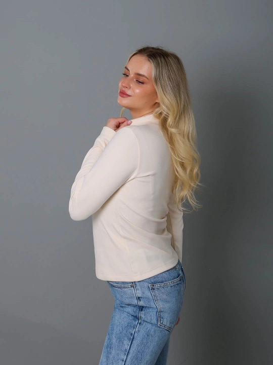 Водолазка regular fit, из мягкого трикотажа, с флисом, с воротником-стойкой