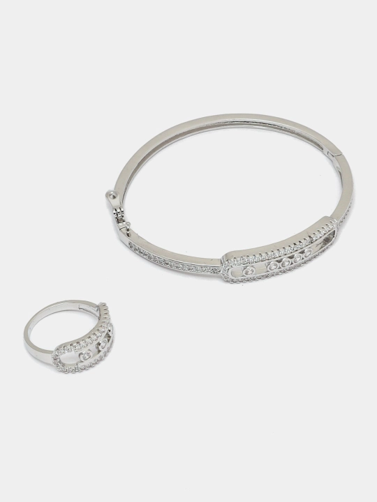 Комплект украшений, серьги, кольцо, браслет, цепочка, Messika Bvlgari, Vancleef