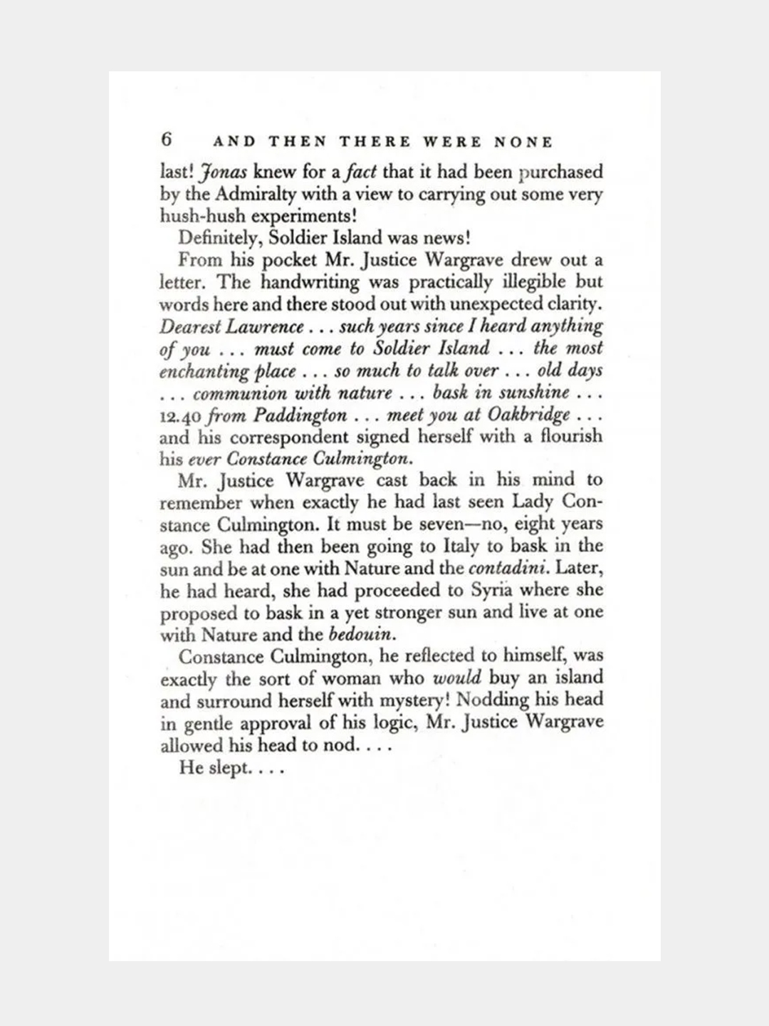 And Then There Were None, Agatha Christie