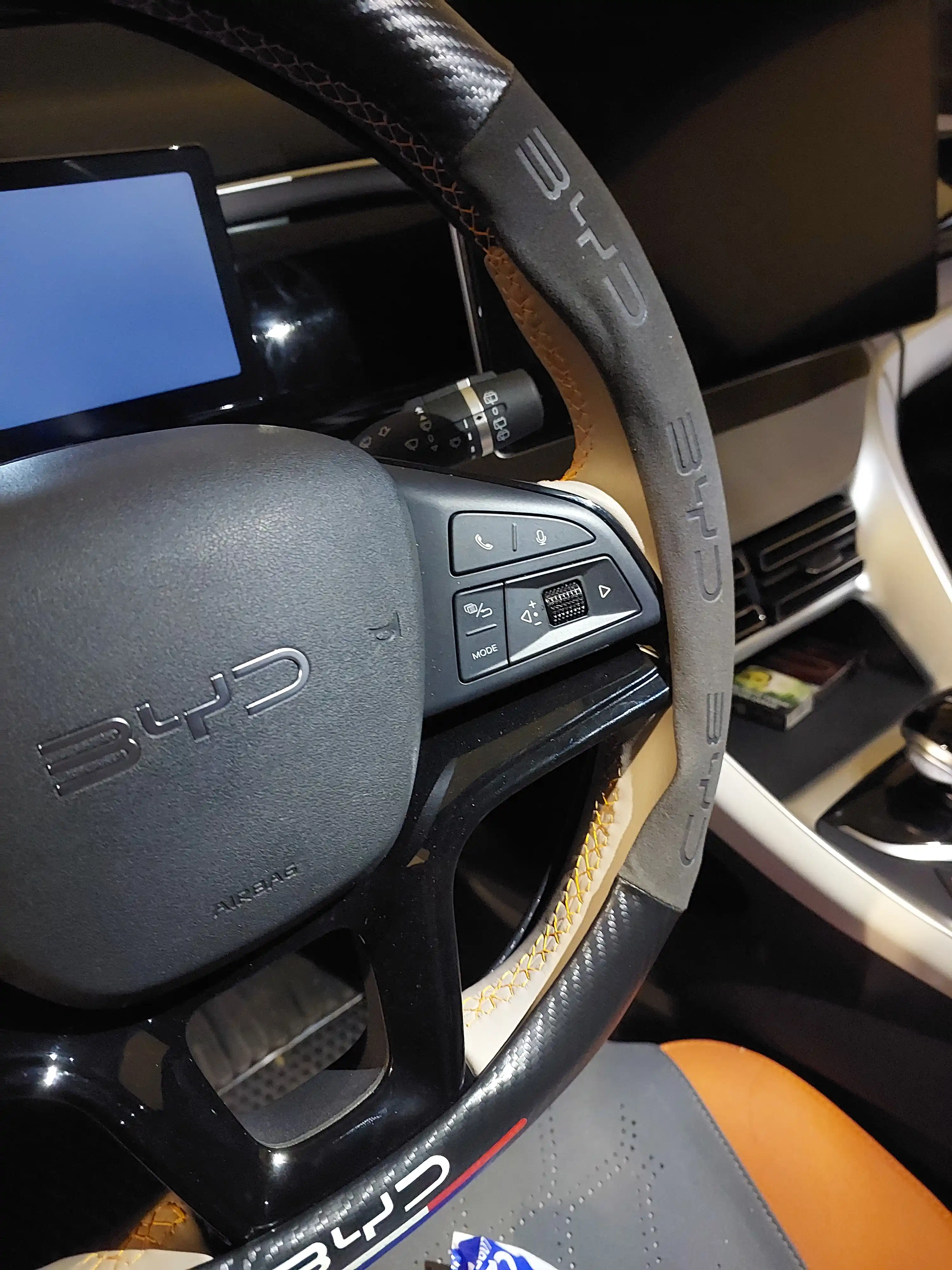 Чехол на руль BYD, черный, универсальный, 38 см