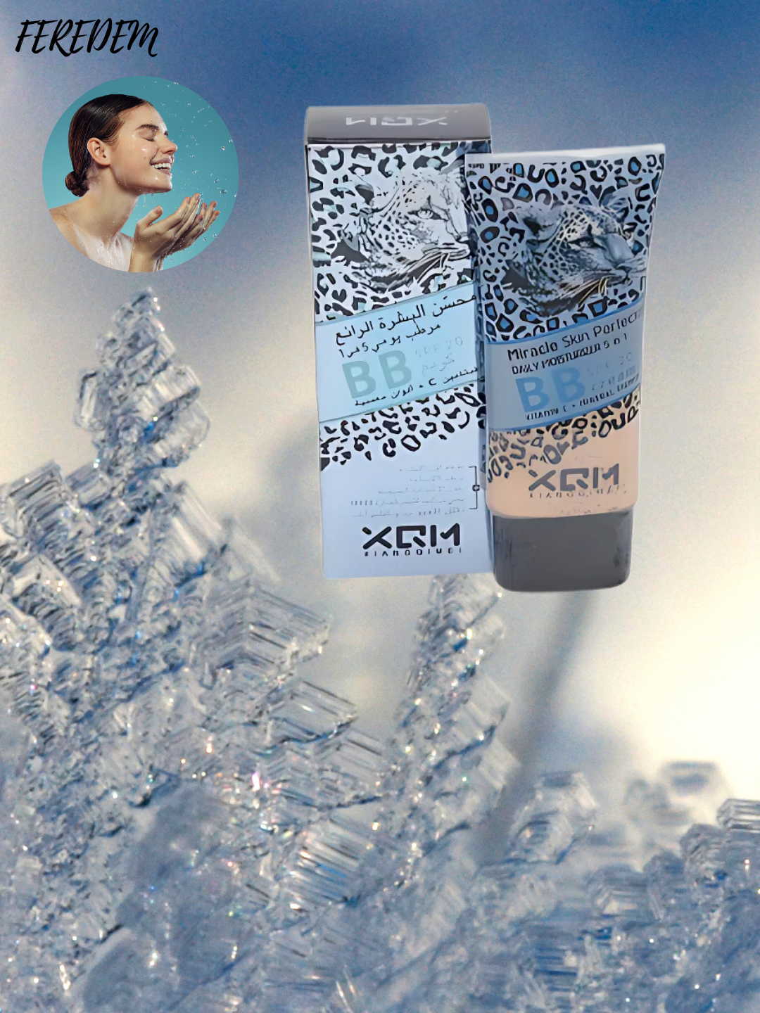 BB tonal krem, quyoshdan himoya krem XQM, SPF 15, 6 tasi 1 da formulasi, 65 ml