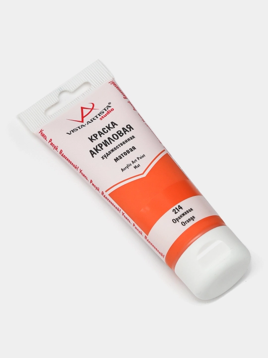Akril bo'yoq, matoviy, 75 ml, 214 Orange VAAM -75 q0000040210