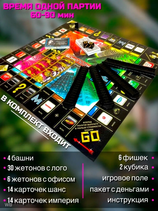 Настольная игра монополия, для детей и взрослых