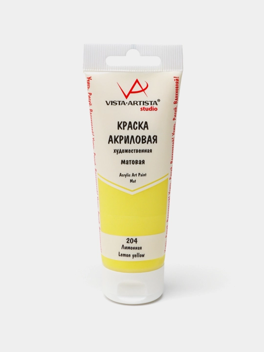 Mat akril, bo'yoq VAAM -75, 75 ml, 204 Limon q0000040208 - 