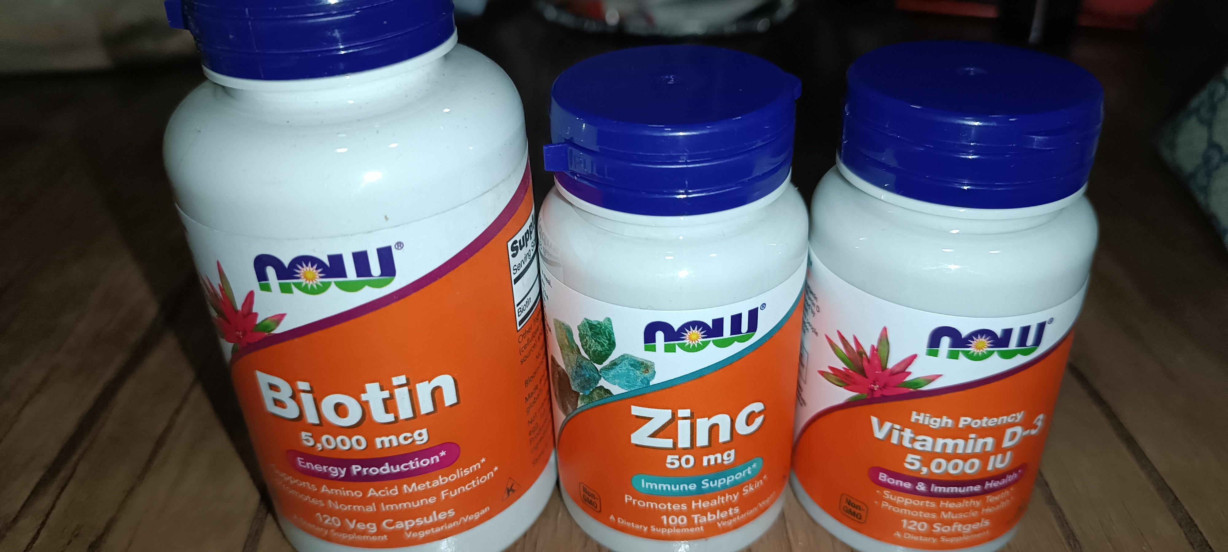 Vitaminlar D3 Now Foods, 5000 IU, 125 mkg, 120 kapsula