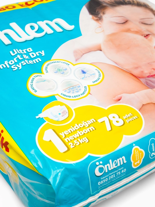 Bolalar tagligi pampers "Onlem Jumbo Economic", 1 o‘lcham, 78 dona