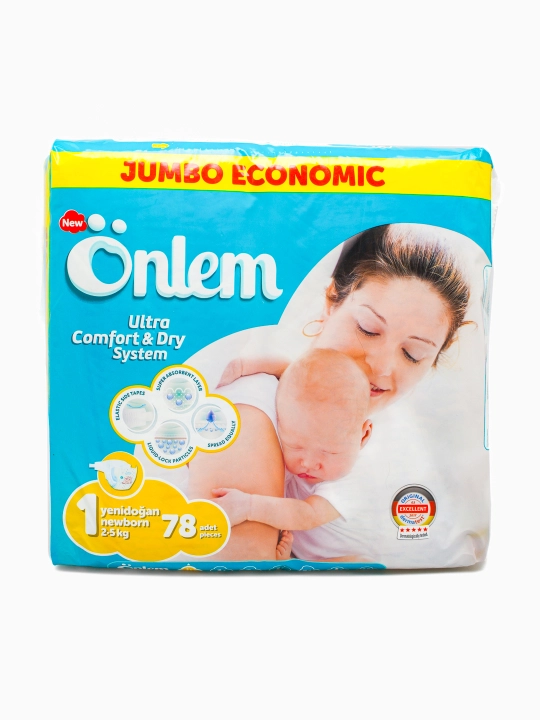 Bolalar tagligi pampers "Onlem Jumbo Economic", 1 o‘lcham, 78 dona