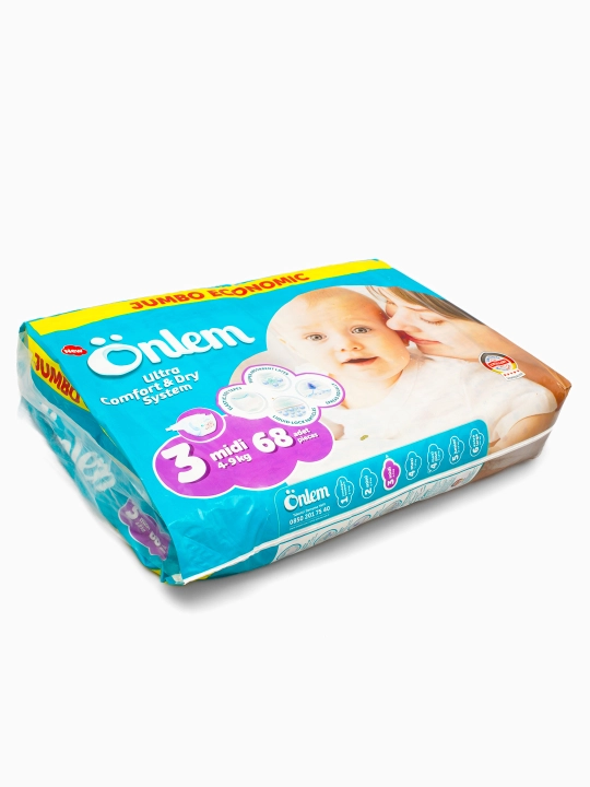 Bolalar tagligi pampers "Onlem Jumbo Economic", 3-o'lcham, 68 dona