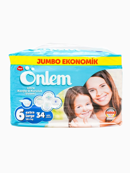Bolalar tagligi pampers "Onlem Jumbo Economic", 6 o'lcham, 34 dona
