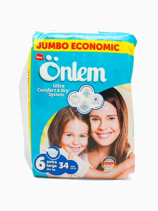 Bolalar tagligi pampers "Onlem Jumbo Economic", 6 o'lcham, 34 dona