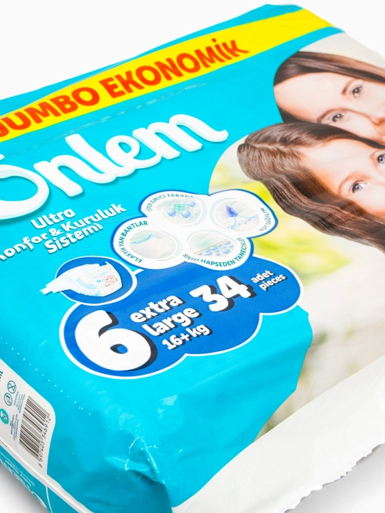 Bolalar tagligi pampers "Onlem Jumbo Economic", 6 o'lcham, 34 dona
