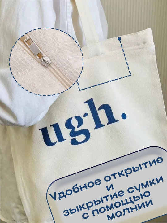 Сумка-шоппер женская через плечо, с принтом