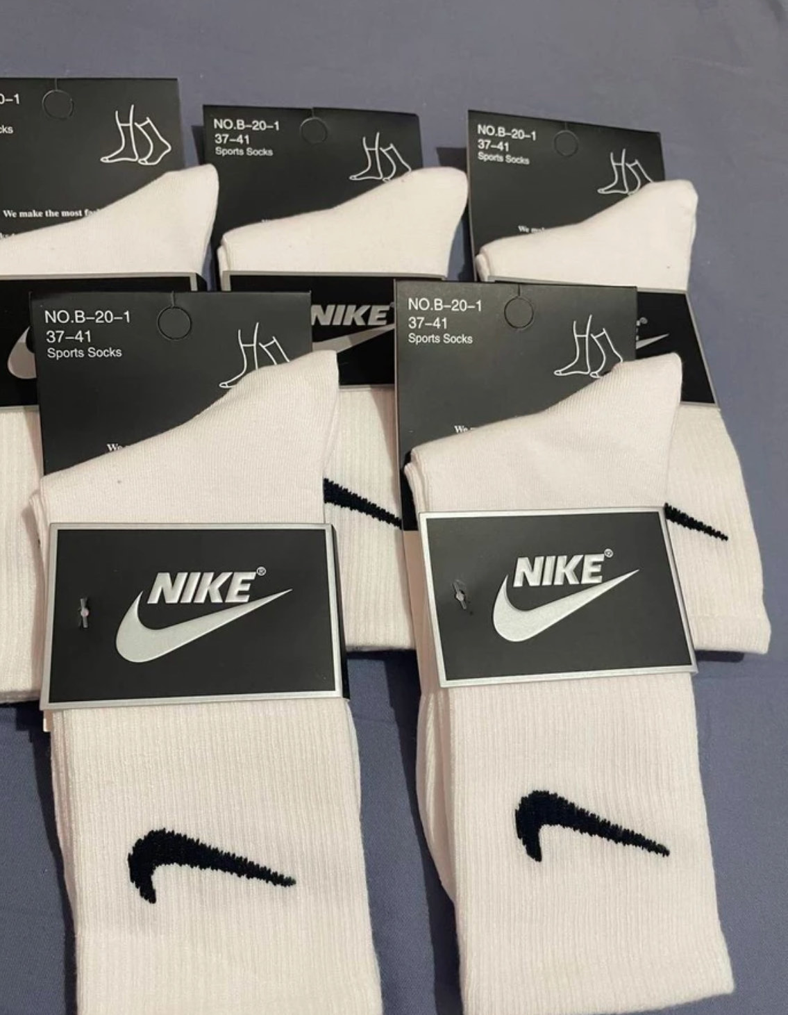 Носки Nike длинные 5 пар, 41-44, хлопок, спортивные, мужские и женские, одежда для спорта