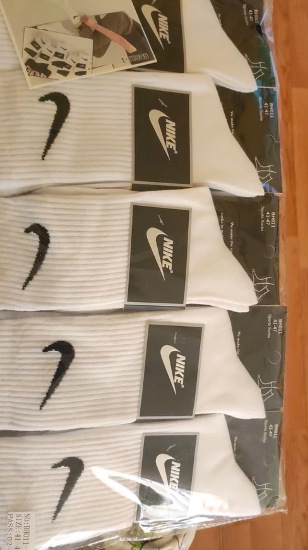 Носки Nike длинные 5 пар, 41-44, хлопок, спортивные, мужские и женские, одежда для спорта