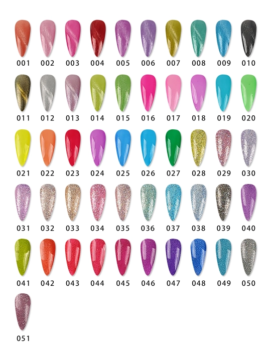 Mushuk ko‘zi tirnog‘i uchun gel-lak, beauty sky 51 ta rang, 15 ml - 